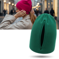 Chapéu feminino Homyl com abertura magnética para rabo de cavalo, tecido confortável e estilo prático para cabelos presos.