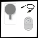 Monitor magnético para telefone móvel Moultrie, acessório eletrônico com suporte para selfies, mostrado na embalagem.