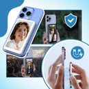 Monitor magnético para telefone celular Moultrie, acessório eletrônico com suporte para selfies e fotos com imã.