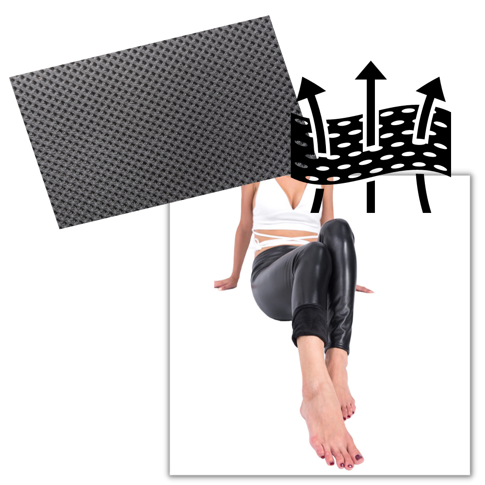 Pantalon em couro artificial de cintura alta da marca Manifique, modelo de calça jeans preta, estilo moderno e confortável