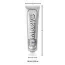 Dentifrice blanchissant à la menthe Marvis, soin buccal, tubo mauve visible, idéal para branquear os dentes com sabor de hortelã