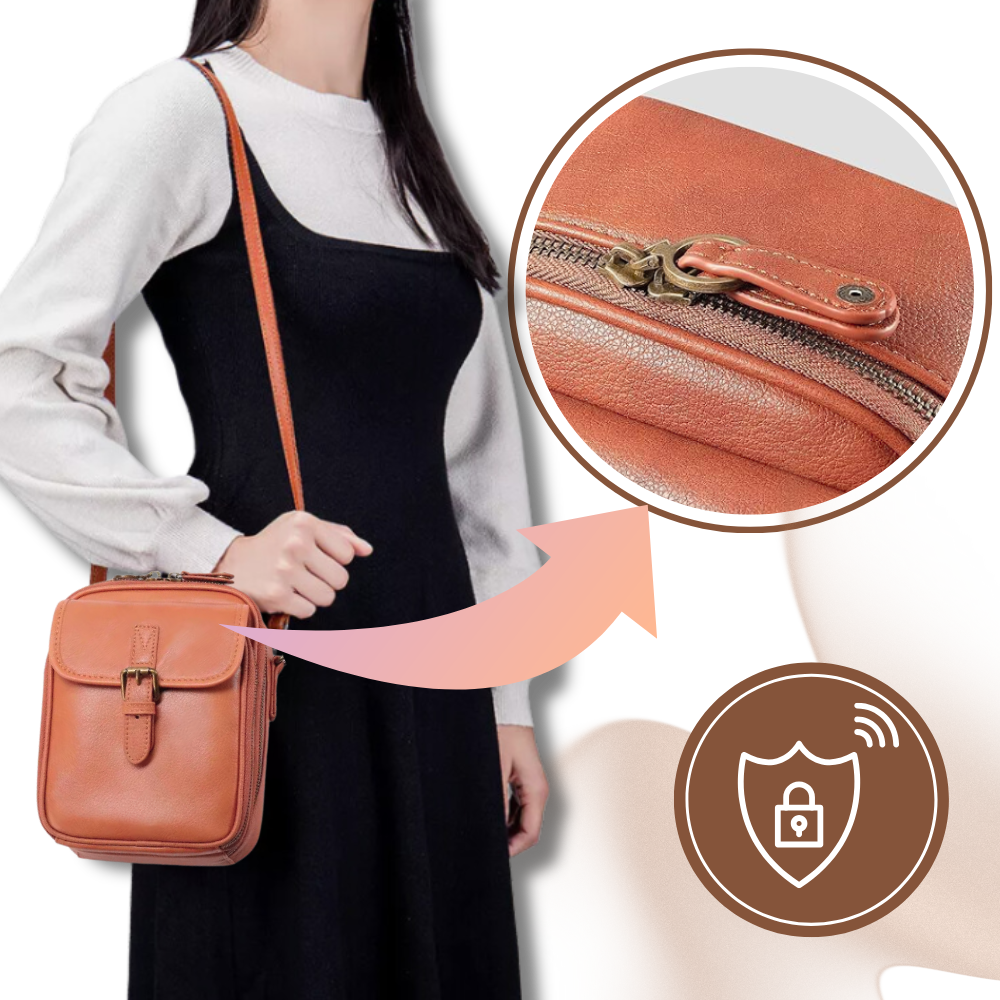Sac à bandoulière vintage multifonctions da Matoen, bolso verde em couro com alça ajustável e compartimentos múltiplos.