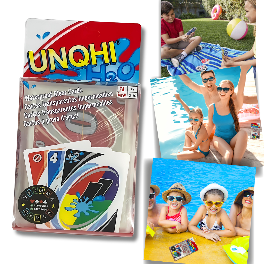 Jogos de cartas UNO Classique à prova d água da Mattel, com baralho colorido e resistente para diversão duradoura.