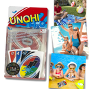 Jogos de cartas UNO Classique à prova d água da Mattel, com baralho colorido e resistente para diversão duradoura.