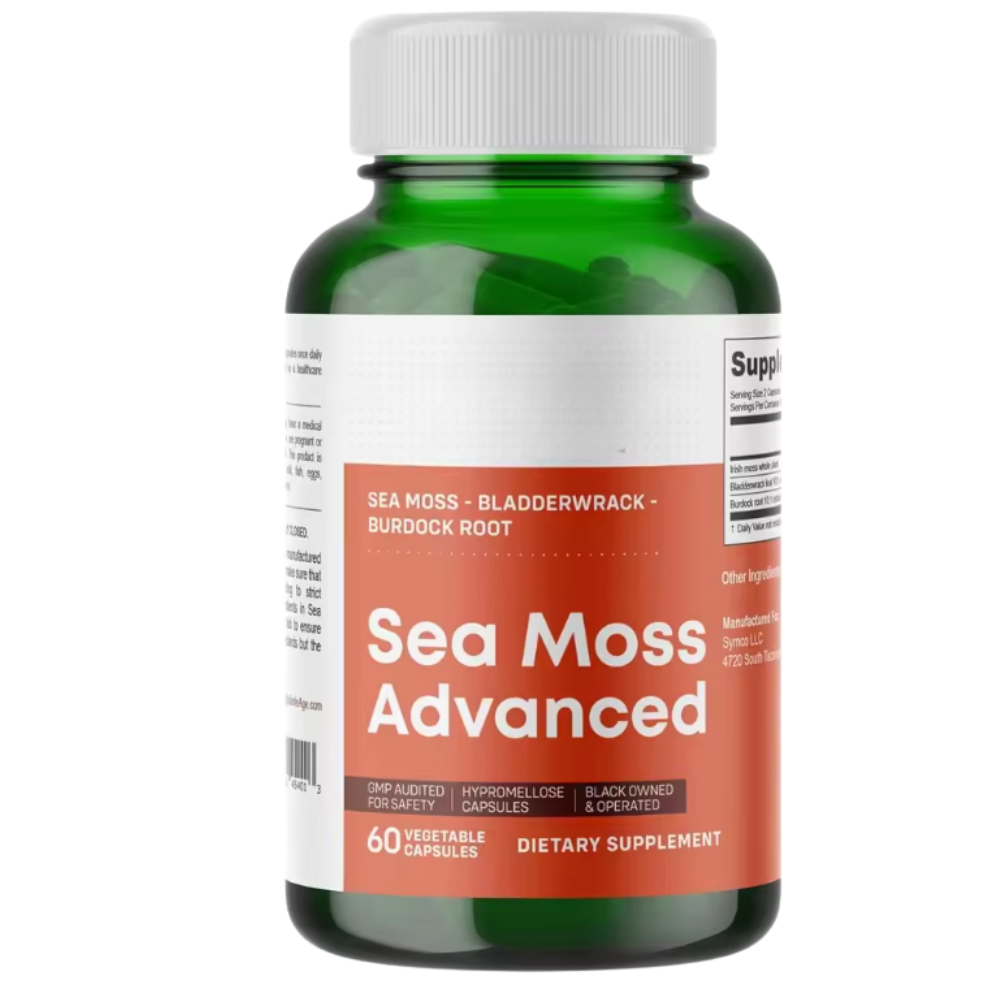 Complemento de algas marinhas da Maui Herbs para fitness e nutrição, em embalagem com rótulo visível.