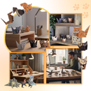 Papel de origami 3D com tema de animais, marca Maxcozy, ideal para atividades de artesanato e hobbies criativos.