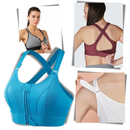 Soutien-gorge de esporte Yeyele com costas nadador, suporte máximo, tecido ajustado e confortável para atividades físicas.