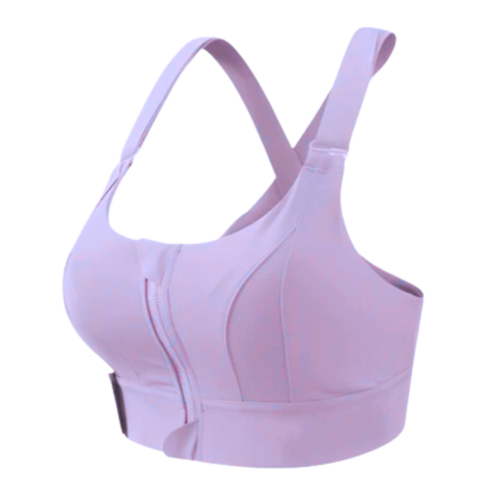 Soutien-gorge esportivo Yeyele com costas de nadador, suporte máximo, de cor roxa, para atividades físicas e conforto.