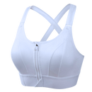 Soutien-gorge de esporte branco da Yeyele, com costas nadador e suporte máximo, ideal para atividades físicas intensas.