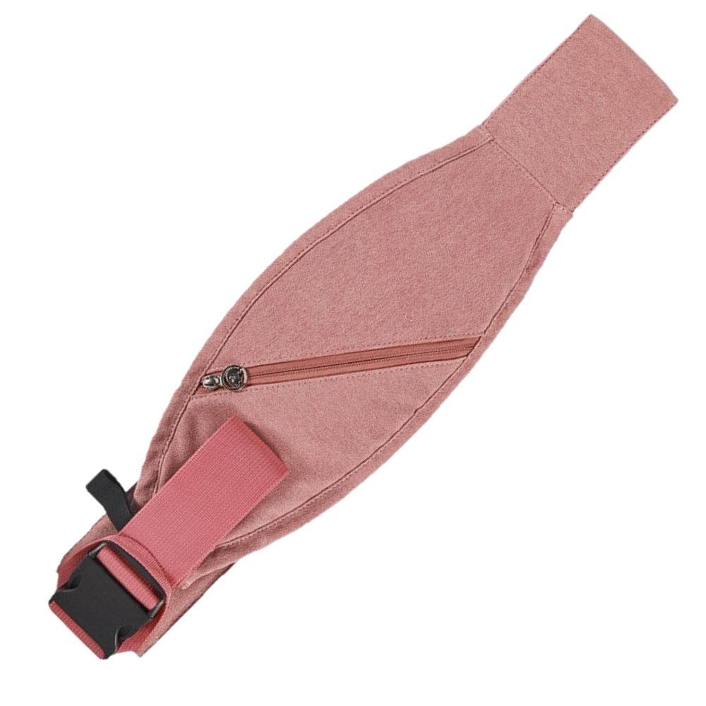 Écharpe para bebê da Maya Wrap, confortável e colorida, usada para segurar e acalmar o bebê durante o uso de sauteurs e balanceles.