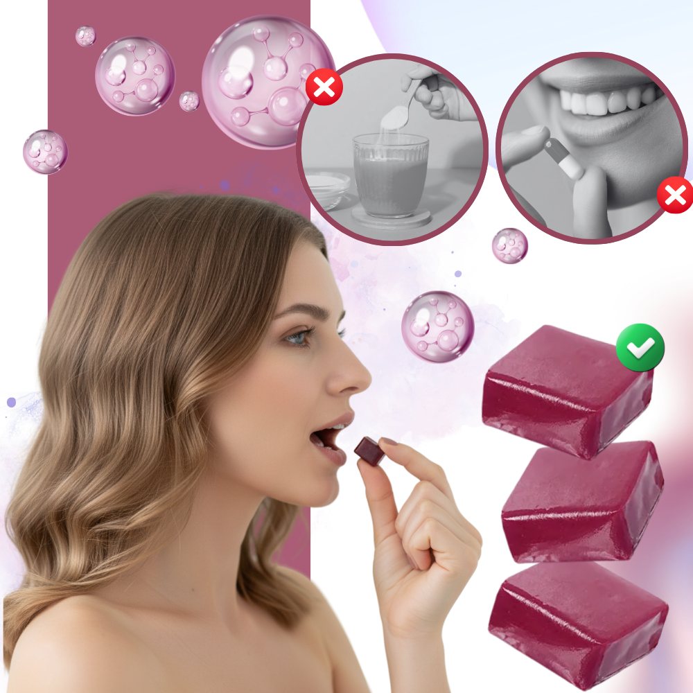 Gomas de vitaminas frutadas enriquecidas com biotina para fortalecimento e saúde dos cabelos, da marca Mayruth Organics.
