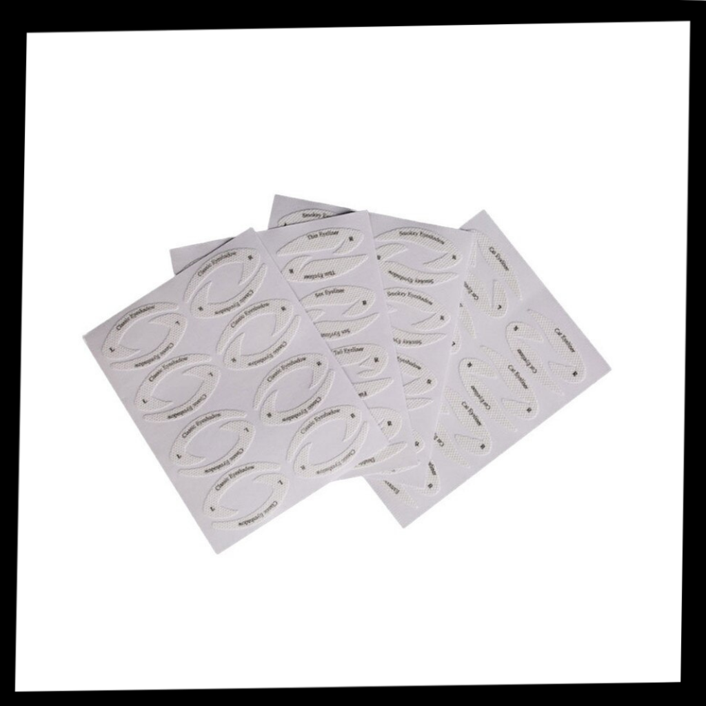 Pack de pochoirs à ligneur rapide Megawheels para cosméticos, com desenhos precisos para maquiagem e beleza.