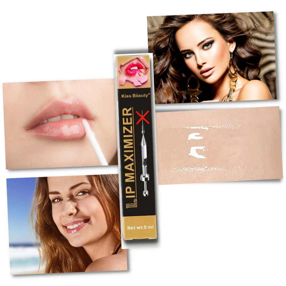Brilho labial repulpante da marca Meitianfacai, cosmético com acabamento brilhante e efeito volumizador para lábios.