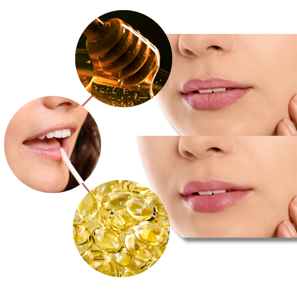 Brilho labial repulsivo da marca Meitianfacai com acabamento glossy e efeito volumizador para lábios.