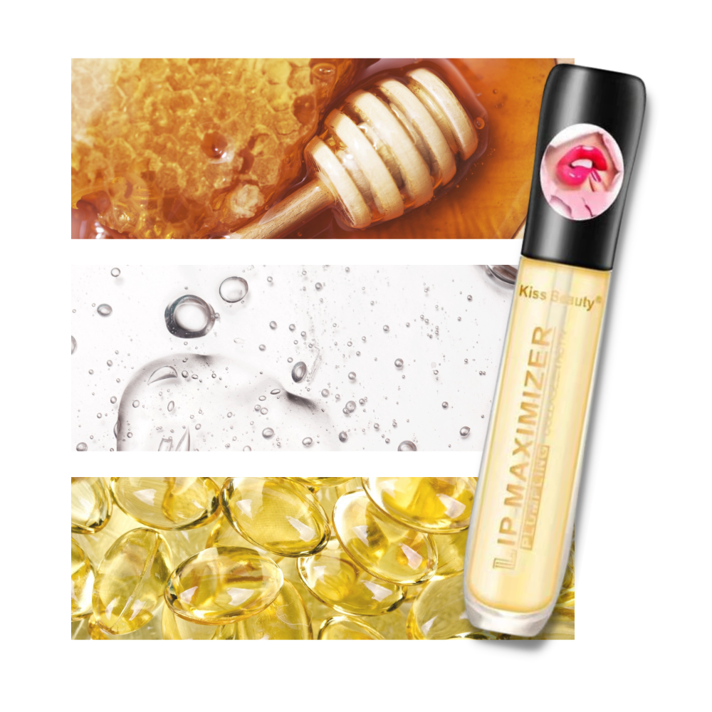Brilho labial repulpante da marca Meitianfacai, cosméticos para realçar e hidratar os lábios, embalagem com tubo de gloss.
