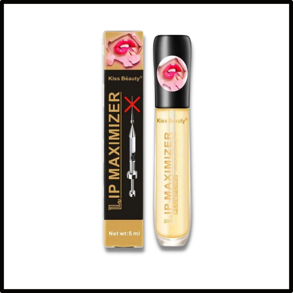 Brilho labial repulsor da marca Meitianfacai, cosmético com textura gloss para lábios mais volumosos e com aspecto hidratado.