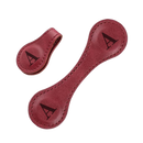 Marcador de página magnético em couro personalizado da Menrkoo, vermelho, com design elegante e funcional para livros.