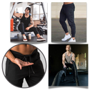 Calças de fitness masculinas da Mens Sweatpants, ajustáveis e confortáveis para exercícios e atividades esportivas.