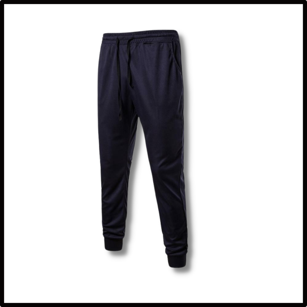 Conjunto de calças de fitness masculinas da Mens Sweatpants, roupas esportivas confortáveis para treino e atividades físicas.