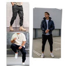 Calça cargo slim para homens da marca AfdoEnt, modelo ajustado e confortável, com bolsos laterais e design moderno.