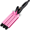 Fer à boucler Merzam céramique, três cilindros, proteção térmica, pente de cabelo, ferramenta de modelagem capilar.