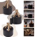 Difusor terapêutico Aoiroe para aromaterapia, com design de fogueira, ideal para aquecimento e climatização aromática.