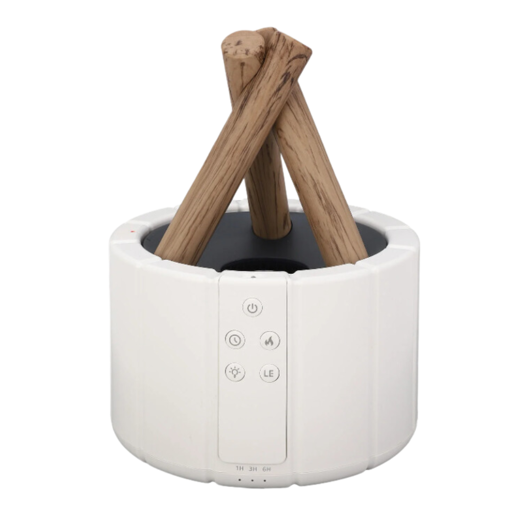Difusor terapêutico Aoiroe branco para aromaterapia, usado em aquecimento e climatização, com design elegante e moderno.