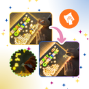 Quadro de escrita LED da Rayne Mirrors, luminária de ambiente com painel de notas magnético e luzes LED encantadoras.