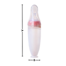 Biberons de silicone Hotwinter com colher anti-derramamento e design livre de bagunça para alimentação infantil.