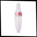 Biberons de silicone Hotwinter com colher anti-derrame, pacote com frascos para alimentação sem bagunça.