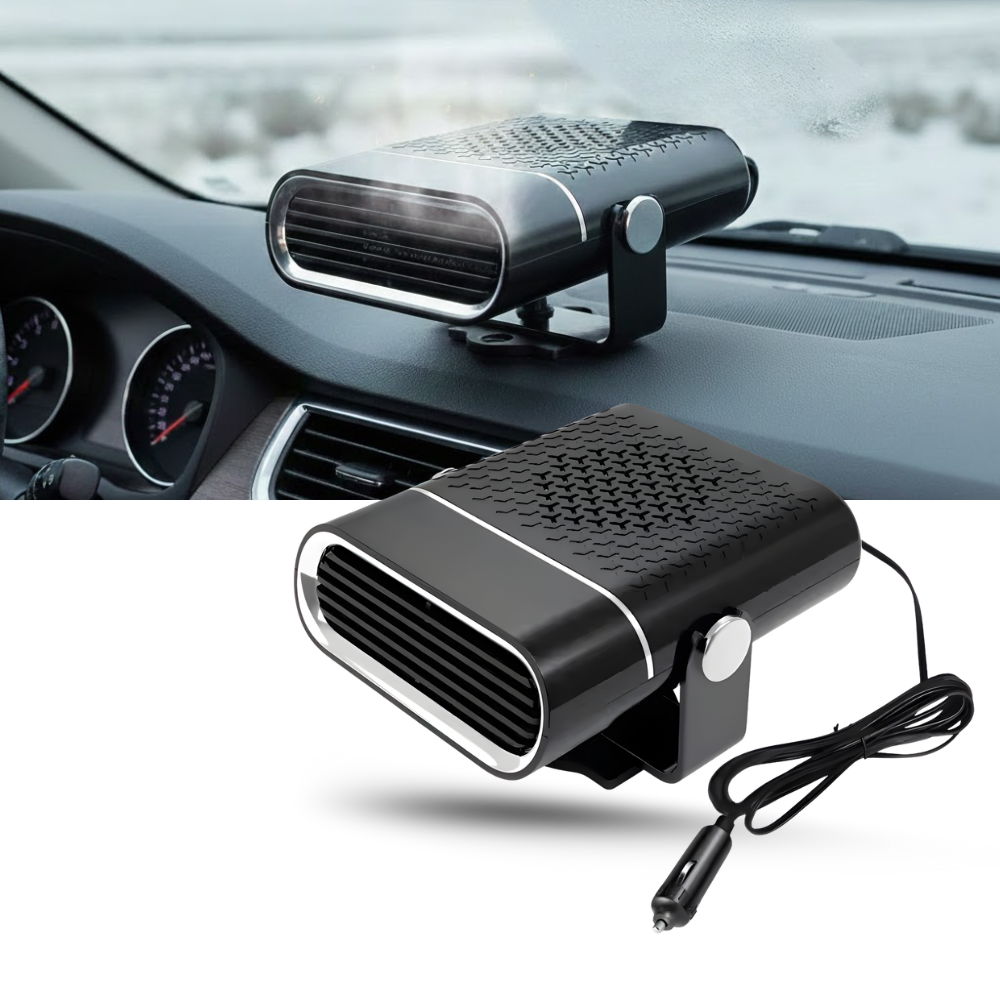 Dégivreur portable 2 em 1 da Meterk para veículos, peça de reposição automotiva e moto, branco e compacto.