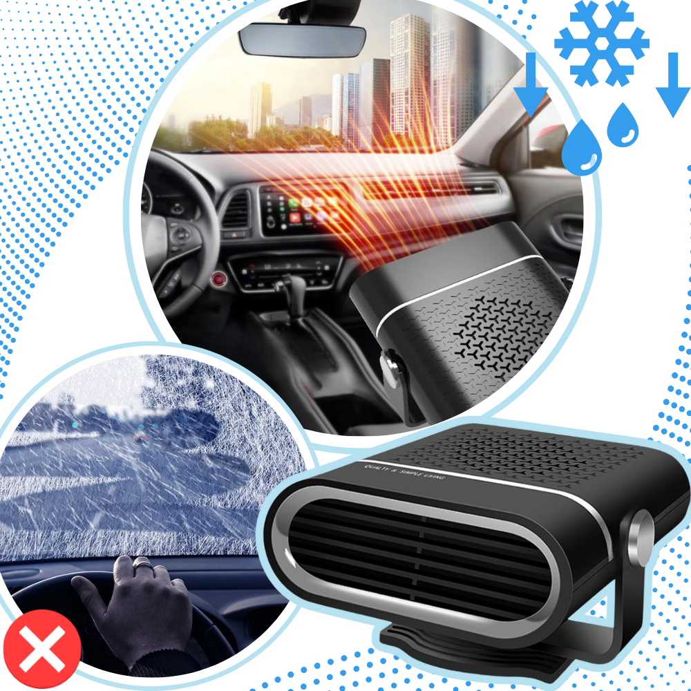 Degivador portátil 2 em 1 da Meterk para carros, peça automotiva para remover gelo e condensação de veículos.