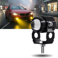 Farol dianteiro duplo de iluminação para motos da marca Meterk, peça de reposição para automóveis e motos.