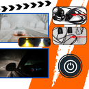 Farol dianteiro duplo para motos Meterk, peça de reposição automotiva com iluminação dupla para motos.