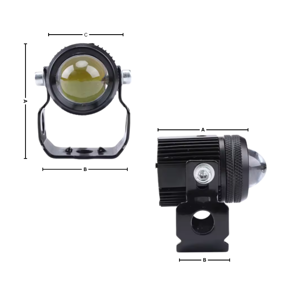 Farol dianteiro duplo para motos Meterk, peça de reposição automotiva com iluminação dupla para motocicletas.