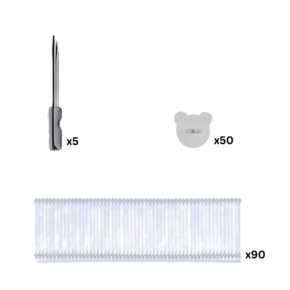 Pistola de pontos de fixação rápida Mexud para artesanato, ferramenta de lazer criativo, com corpo verde e ponta de fixação.