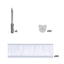 Pistola de pontos de fixação rápida Mexud para artesanato, ferramenta de lazer criativo, com corpo verde e ponta de fixação.