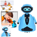 Robô de linha inductivo Miarhb, brinquedo de atividade em forma de pinguim preto com sensores de seguimento de linha.