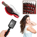 Escova de cabelo massageadora com cerdas de javali da Miarhb, ideal para cuidado capilar e desembaraçar cabelos.