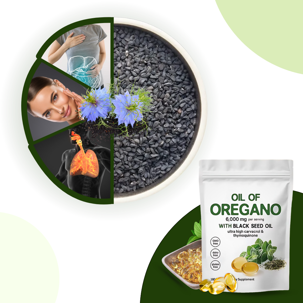Capsulas de óleo de orégano da Micro Ingredients para fitness e nutrição, embalagem com 180 cápsulas.
