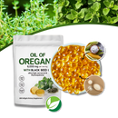Cápsulas de óleo de orégano da Micro Ingredients, suplemento de fitness e nutrição com 180 cápsulas visíveis na embalagem