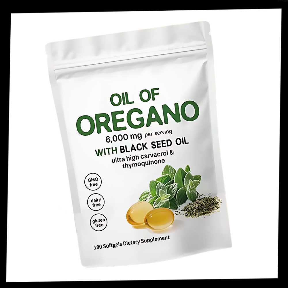 Capsulas de óleo de orégano Micro Ingredients para fitness e nutrição, 180 cápsulas, natural e suplemento saudável