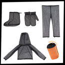 Conjunto de roupa de exterior anti-insetos Ozerty France para camping e caminhada, com tecido de malha fina para proteção contra insetos.