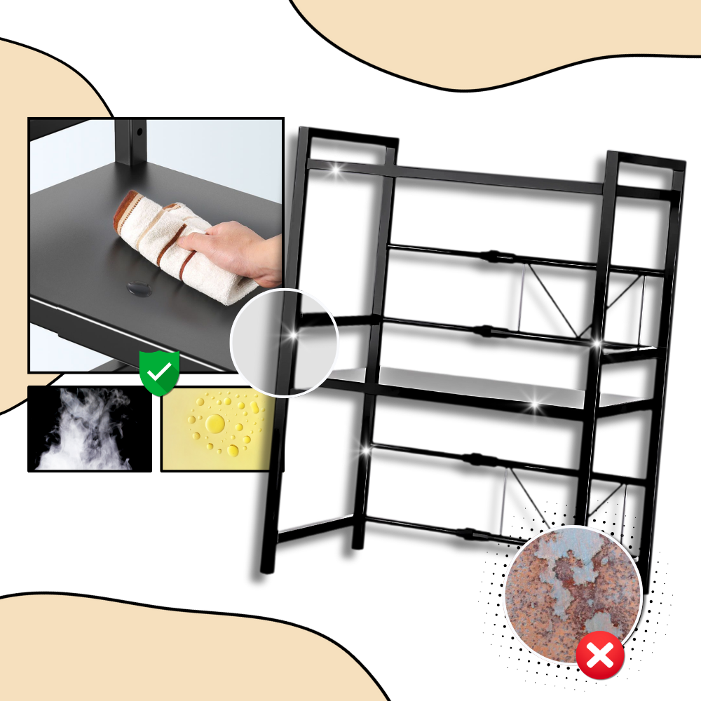 Estante elevatória para micro-ondas em aço resistente à ferrugem e umidade, acessório para pequenos eletrodomésticos.