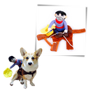 Acessório de fantasia de vaqueiro para cães da marca Midlee, com chapéu e roupa de cowboy no busto do cachorro.