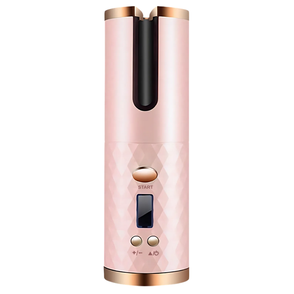 Fer à boucler ionique sem fio da Mixfeer para cuidado dos cabelos, com design moderno e acabamento cinza.