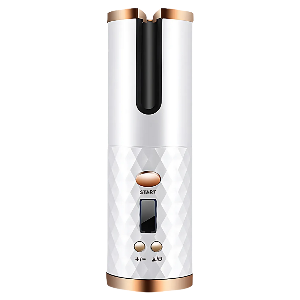 Fer à boucler ionique sem fio Mixfeer para cuidados capilares, com design moderno e acabamento em cinza.
