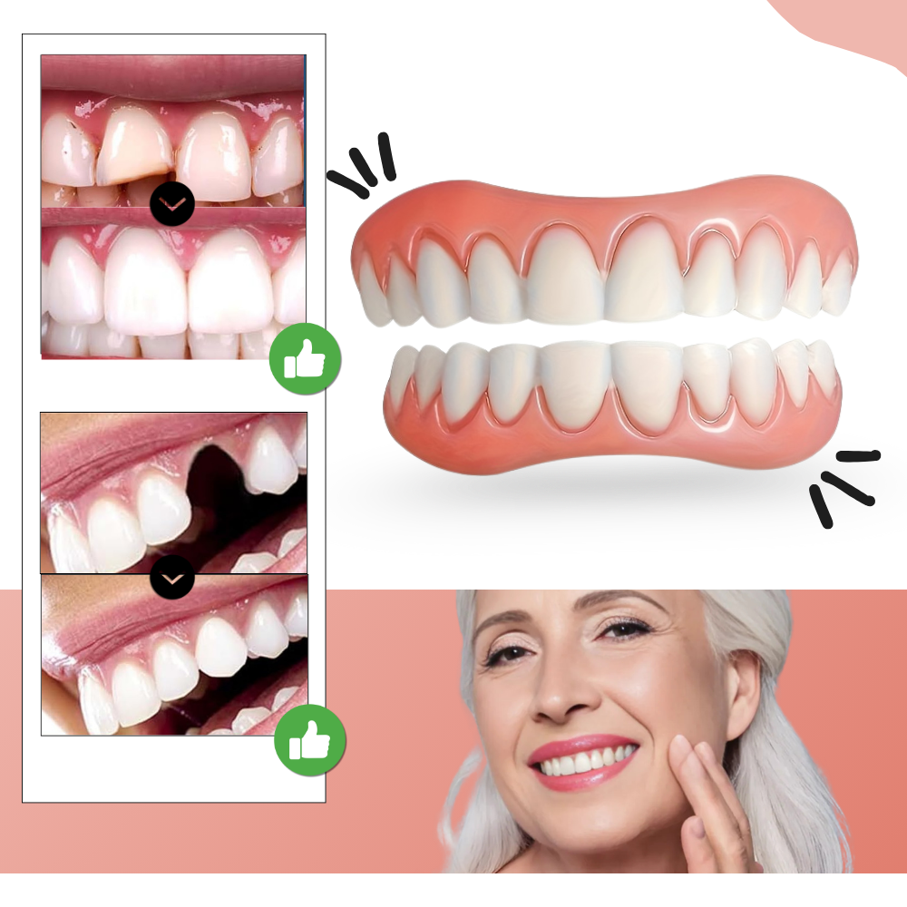 Kit de próteses dentárias Mlfire com acessórios para cuidados bucais, incluindo moldes e ferramentas de limpeza.