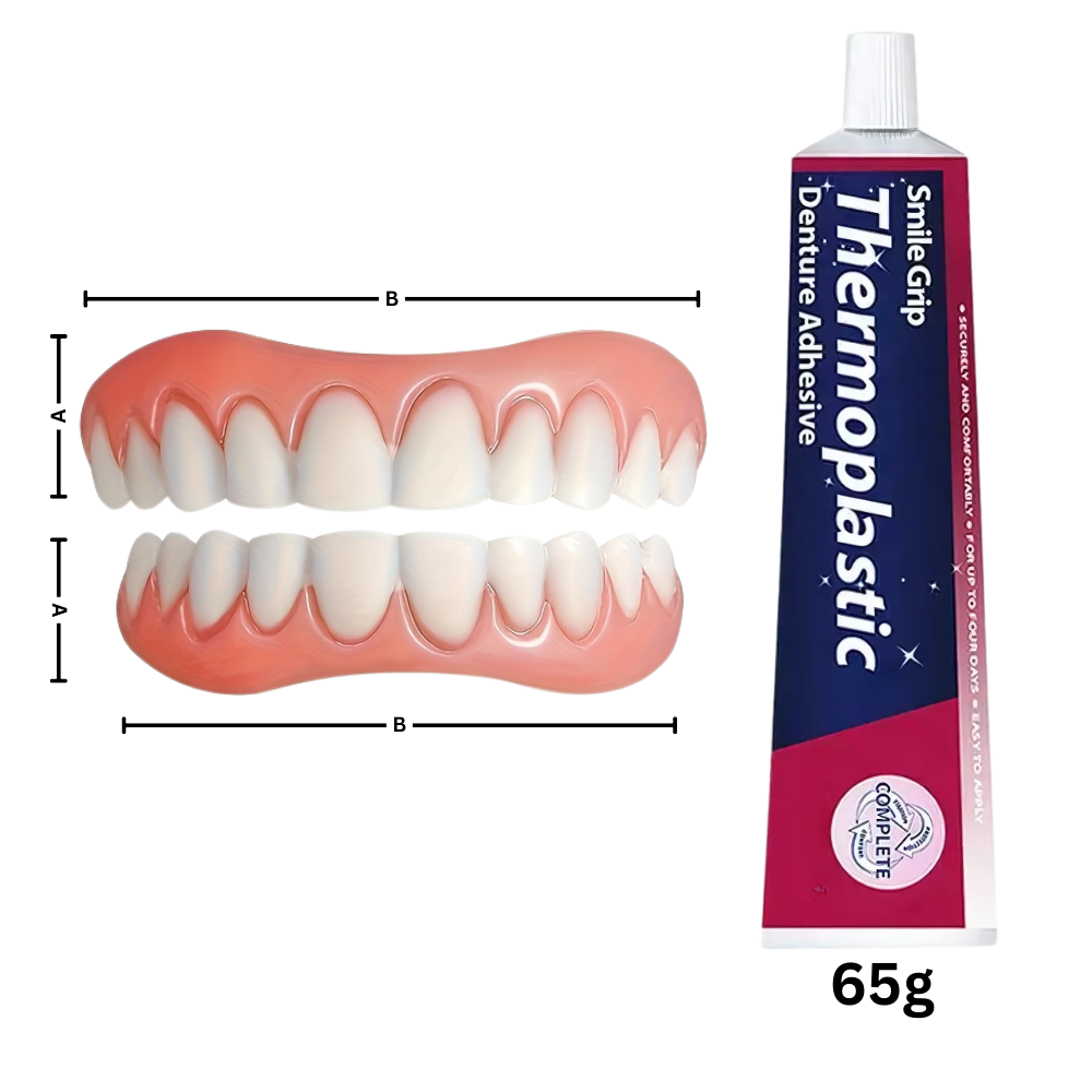 Kit de protheses dentárias Mlfire para cuidados bucais, com acessórios para manutenção e higiene oral.