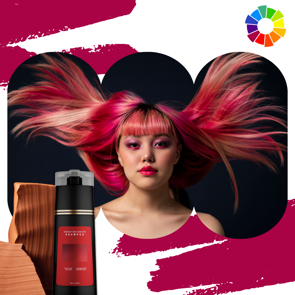Shampooing para cabelos gris de soin des cheveux da marca Mnjin, frasco com fórmula para realçar cabelos prateados.